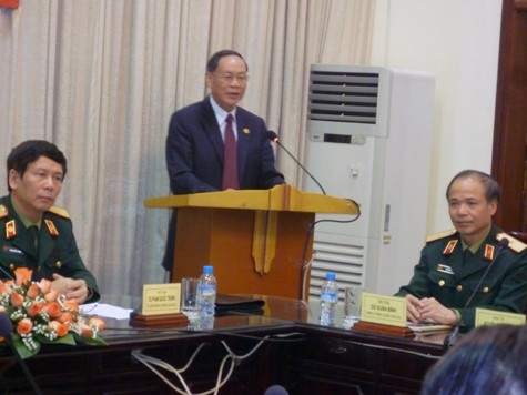 Thượng tướng Nguyễn Văn Rinh, Chủ tịch Hội nạn nhân da cam/dioxin Việt Nam (Ảnh Thu Hòe)